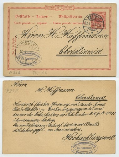 123964 ganzsache c - -, a