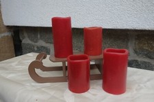 Echtwachs Elambia QVC Stumpenkerze rot Kerze flammlos Echtwachskerze