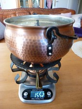 WAGNER-Fondue -FeuerzangenbowleTopf neu,Zange neu, gebr. Brenner f. Gourmet-Koch