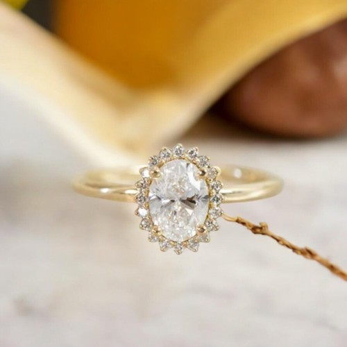 Diamant ring 14k gelbgold - diamant,