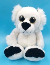 Morgenroth Stofftier Bär Weiß Glubschaugen Glitzer Gelb 20 cm Plüschtier 