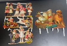 Glanzbilder 2 Stück  Vielliebchen Scraps Alte Oblaten Konvolut