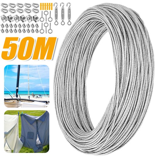50m drahtseil set edelstahl - 50m,