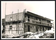 Wangerooge, Gebäudeansicht mit Bauschutt, Ansichtskarte 