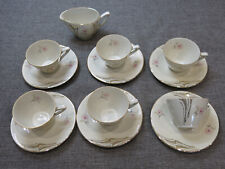 6 Mokkatassen / Espressotassen mit Milchkännchen, Winterling, 50er Jahre, Retro