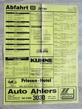 Aushangfahrplan Jever Abfahrt