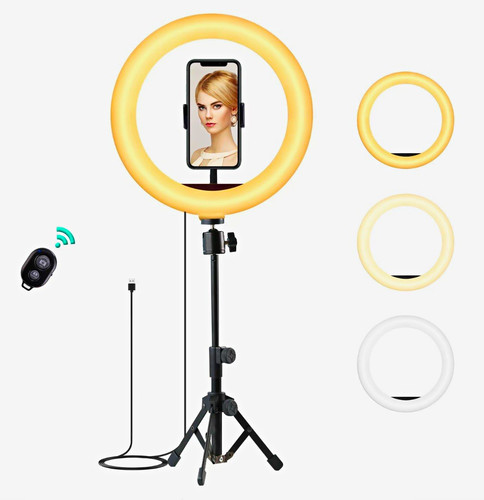 Led ringlicht schwarz mit - led,