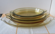 5 x Fischplatten Durax Jenaer Glas Schott Jena Servier Schalen Spargel 3041,3042