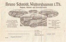 WALTERSHAUSEN, Rechnung 1936, Bruno Schmidt Puppen-Gummi-Celluloid-Fabrik