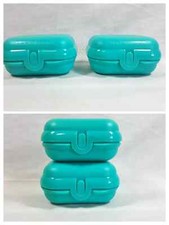 Tupperware - 4x Eco+ Mini-Twin Behälter Set - Türkis - 9,7 x 8,5 x 5,2 cm - T105