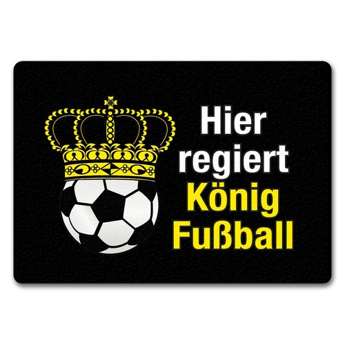 Fußball mit krone fußmatte - krone,