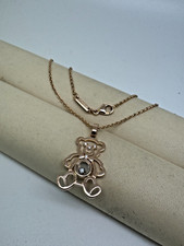 CHOPARD Happy Diamond Teddy Bear Anhänger Collier 18kt Rosegold Diamanten 797690