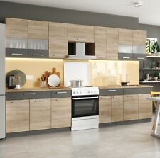 KÜCHE KÜCHENZEILE EINBAUKÜCHE KÜCHENBLOCK KÜCHENSCHRÄNKE - ALINA, SONOMA EICHE 