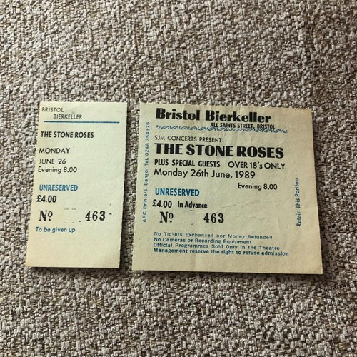 Stone roses complete ticket - roses,