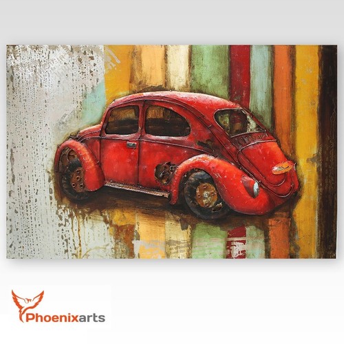 Metallbild vw käfer auto - 3d,