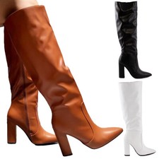 Damen Stiefel Knielangschuhe