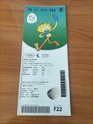 Used ticket olympic 08 - used, 13.08