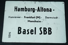 Zuglaufschild hamburg altona - zuglaufschild, >