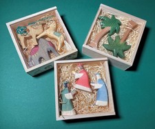 Neue Ostheimer Krippenfiguren mini - 3 Könige, 2 Palmen, Pferd, Kamel, Elefant