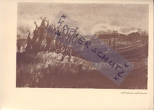 A.Paul Weber 1.Weltkrieg Abschied Zug Eisenbahn Auf  Wiedersehen Lithographie