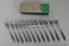 12 x Kuchengabel Alpacca Chrom