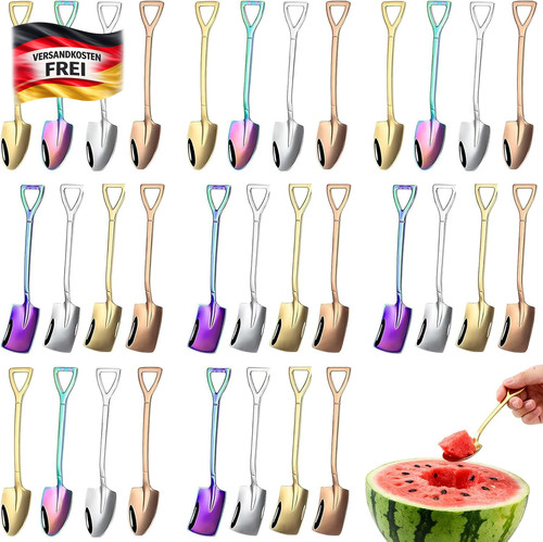 Edelstahl dessertlöffel set - edelstahl,