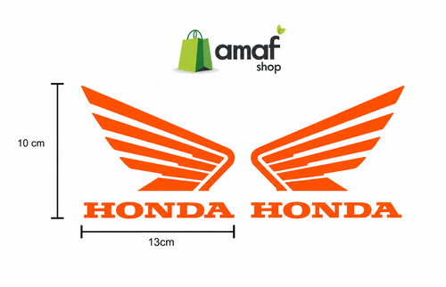 Honda aufkleber flügel - flÜgel, orange