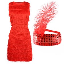 Rotes flapper kleid 20er jahre - 20er,
