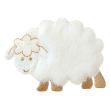 ♥Aufbügler♥Bügelmotiv♥Applikation Patch♥Schaf weiß Plüsch ♥Aufnäher ♥NEU♥