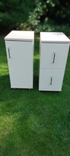 2 Bad Schränke auf Rollen 60x25x36 in weiss