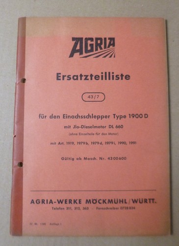 Agria einachsschlepper 1900d - agria,