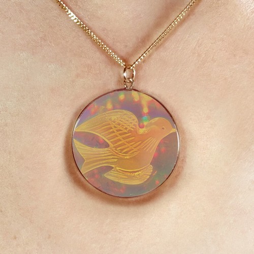 Gold hologramm anhänger - gold,