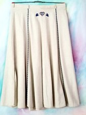 Trachtenrock, Beige 46 70% Viskose 30% Leinen, Miss ASTOR