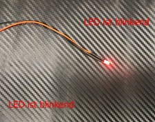 1x LED 5mm ROT gefärbt BLINKEND 6-12V Beleuchtung Flugzeug Heli Auto Boot Schiff