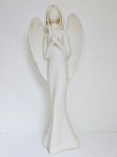 Deko-Engel betend Keramik beige Engelsfigur zum Stellen Höhe 50cm Länge 18cm