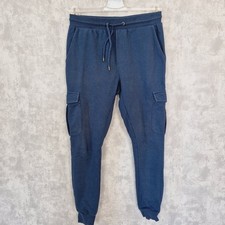 Cargohose Herren Hose Sporthose Jogger S DEF Blau Lässig Weit 
