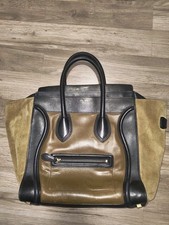 Celine Medium Luggage Schwarz Braun Leder