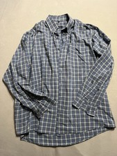 Blau und Beige Kariertes Hemd