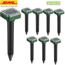 8 Stück Solar Maulwurfschreck Wühlmausschreck Maulwurf Maulwurffalle Maus Abwehr