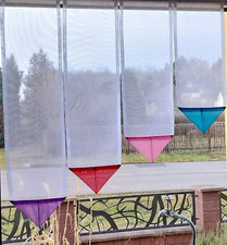 Scheibengardinen Kinderzimmer Fenster B  80cm   L. 50,60,70,80cm Gardine