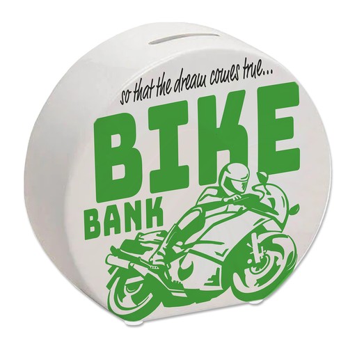 Bike bank spardose grün - spardose,