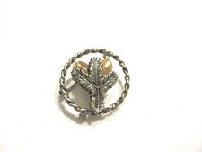 Runde Antike Silberbrosche mit Grandeln OM4965