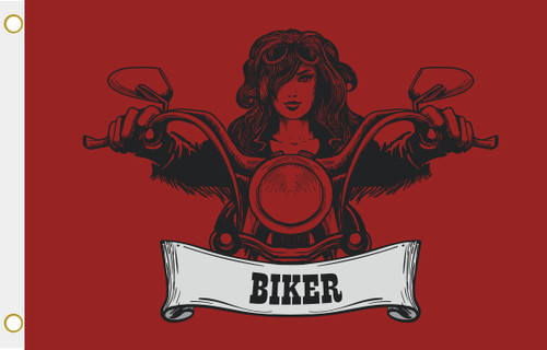 Fahne flagge biker girl - fahne,