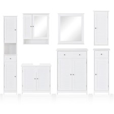 Badkombination grau weiß