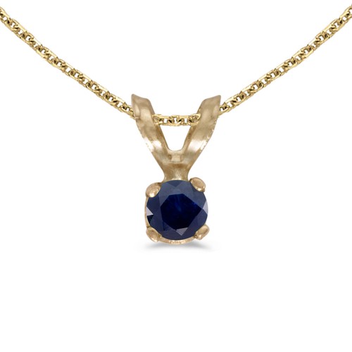Lxr 14k gelbgold rund saphir - lxr,
