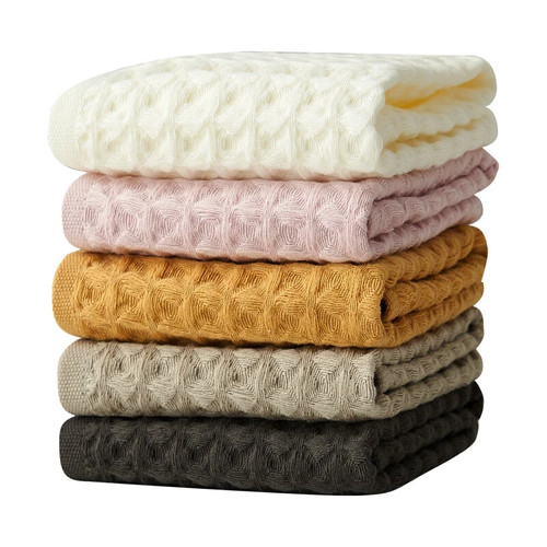 Waffle cotton towel bath - waffle,