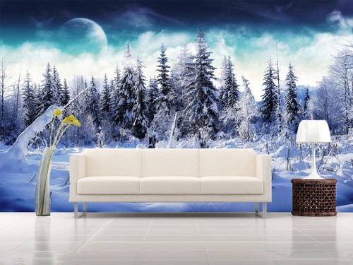 Schnee winter wald q6572 - 3d,