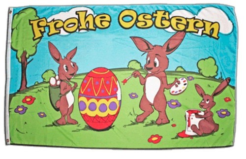 Fahne frohe ostern - frohe,