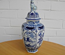 Royal Sphinx Maastricht Delft blau Vase Holland Keramik Handgemalt 35 cm