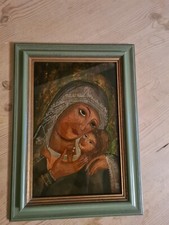 Bild Gottesmutter mit Kind Heilige Maria gerahmt Polnische Muttergottes 17 Jh.